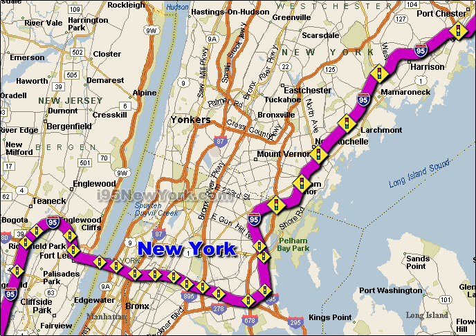 I-95 New York Traffic Map